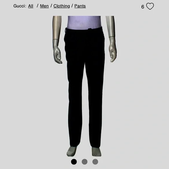 Gucci men black dress pants size 28 - Picture 3 of 16